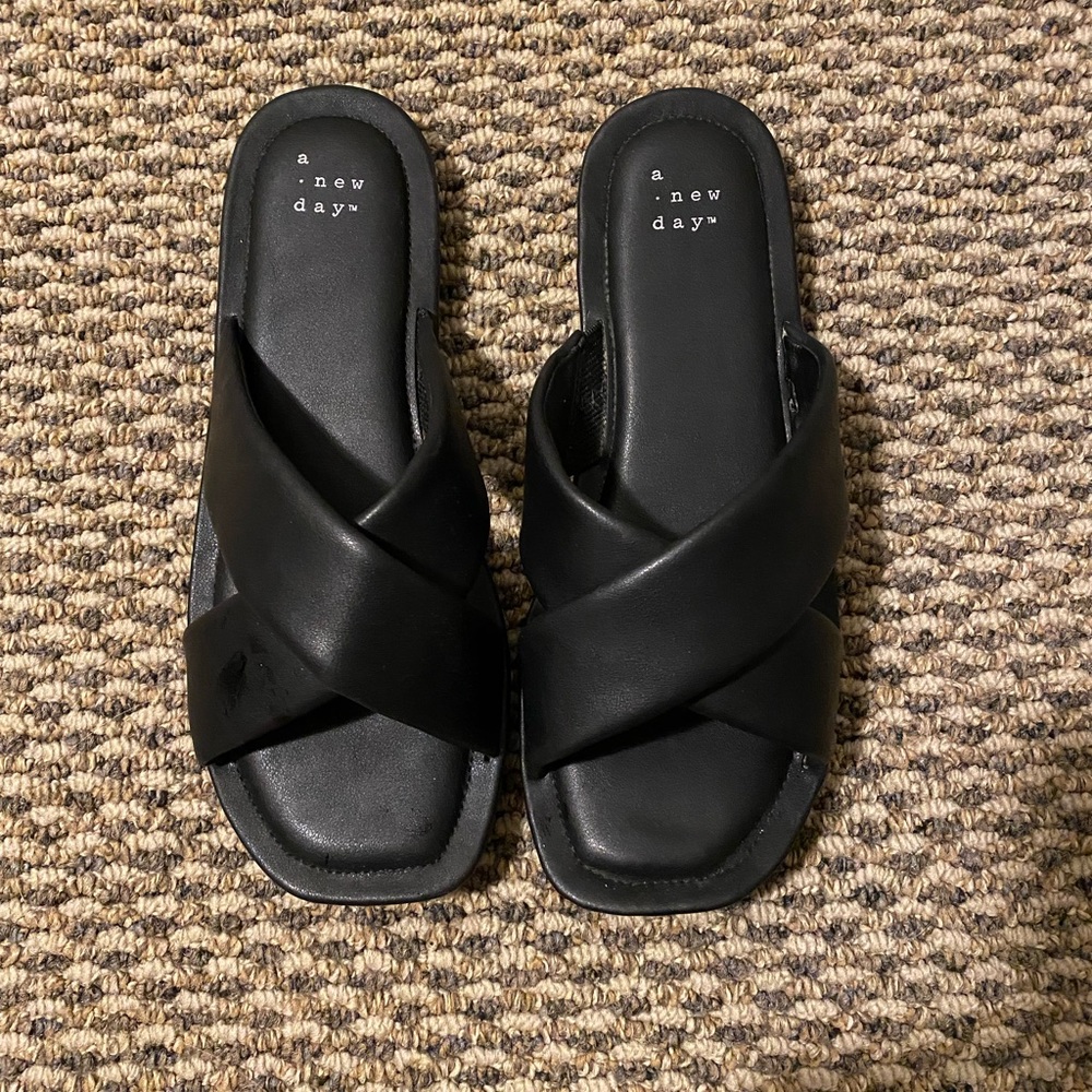 Faux Leather Sandals